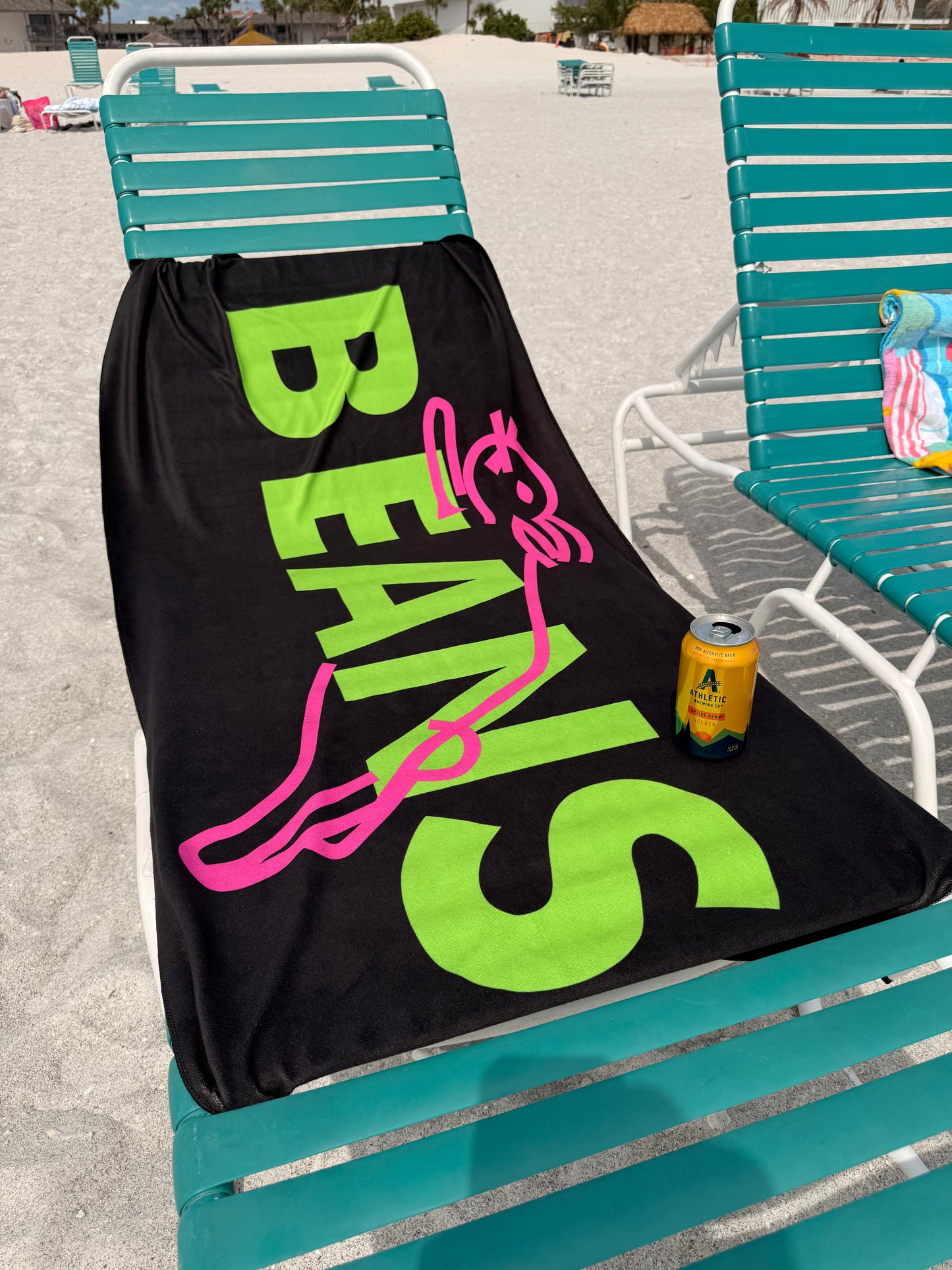 **PRE ORDER ** BEANS MICROFIBER BEACH TOWEL (FREE TOTE BAG INCLUDED)