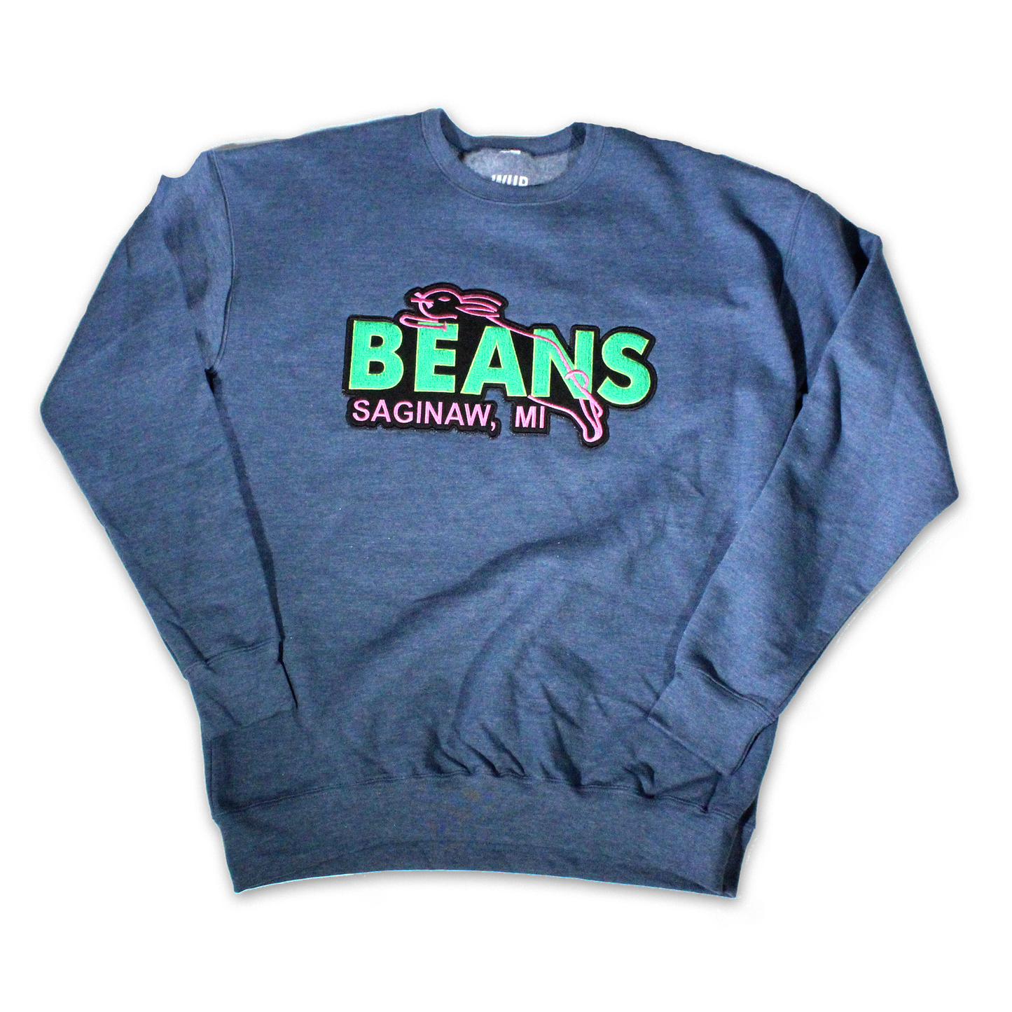 Chenille Beans Crewneck - Blue