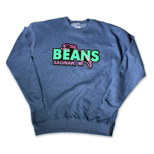 Chenille Beans Crewneck - Blue