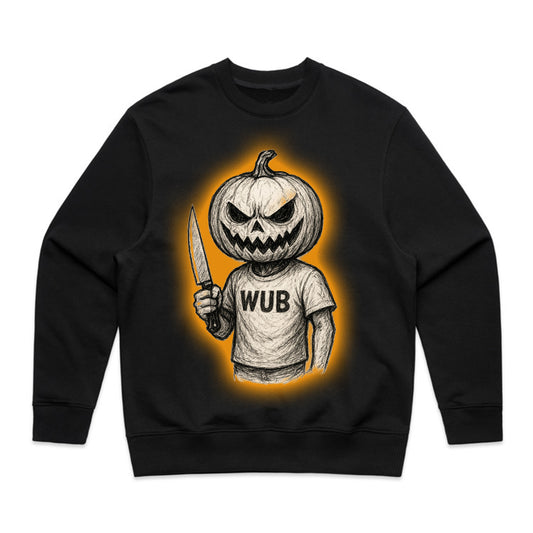 WUB HAUNTED PUMPKIN CREWNECK - BLACK