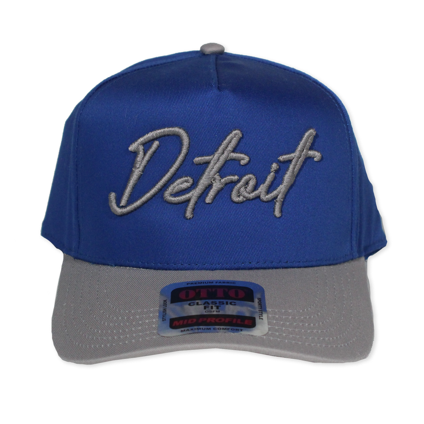 DETROIT PUFF SCRIPT SNAPBACK - BLUE/ GREY