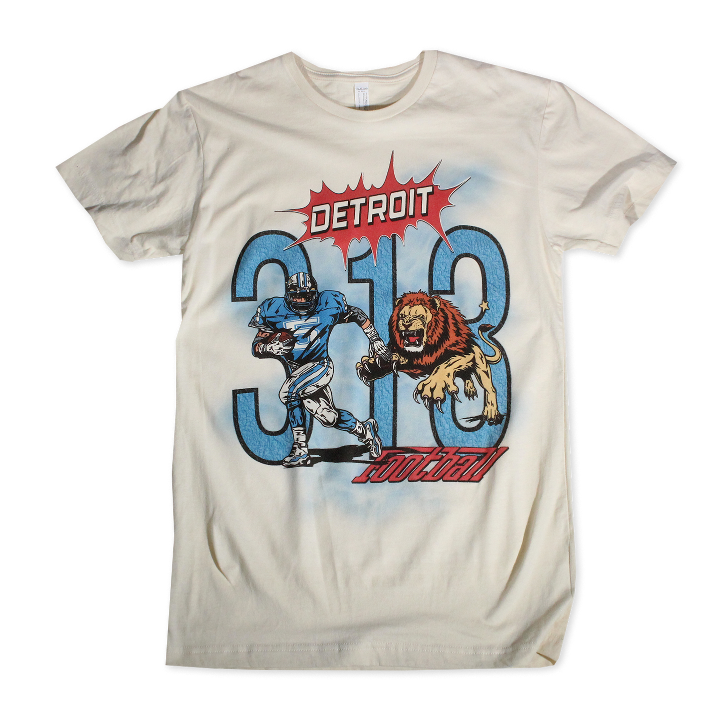 DETROIT VTG STYLE 313 TEE - NATURAL CREAM