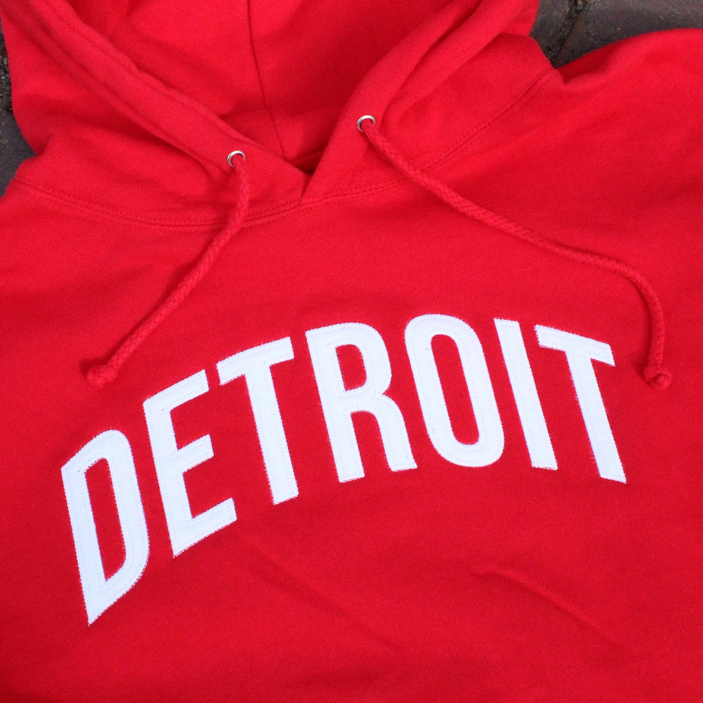 DETROIT FELT HOODIE - RED