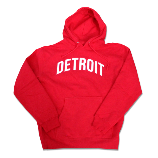 DETROIT FELT HOODIE - RED