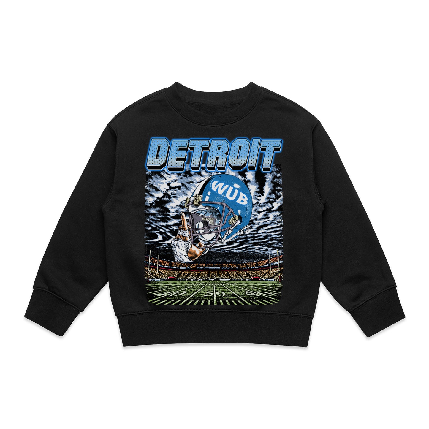Detroit Wub Toddler / Kids Sizes Crewneck - Black