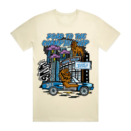 DETROIT ROAD TO THE CHAMPIONSHIP TEE - BUTTER CREAM
