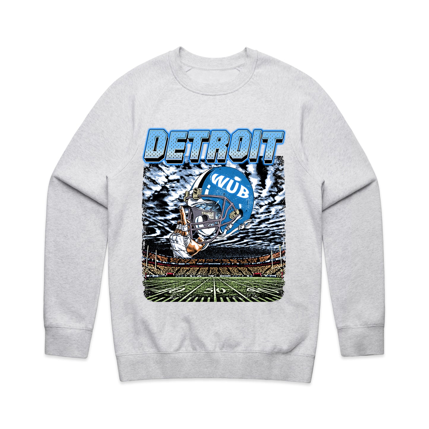 Detroit Wub Crewneck Sweatshirt - Ash Grey
