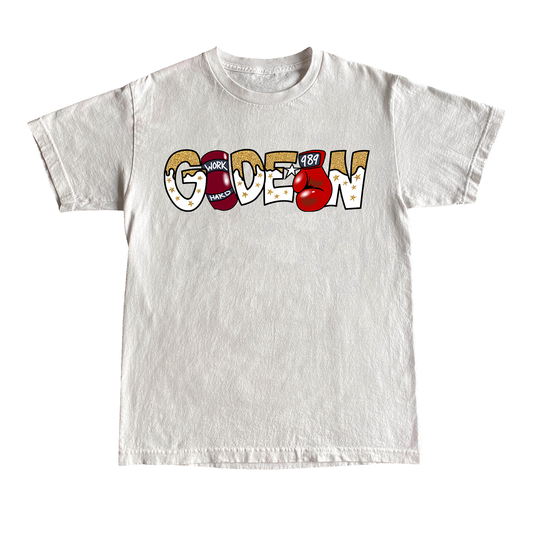 Gideon Boxing Gloves T-Shirt - White