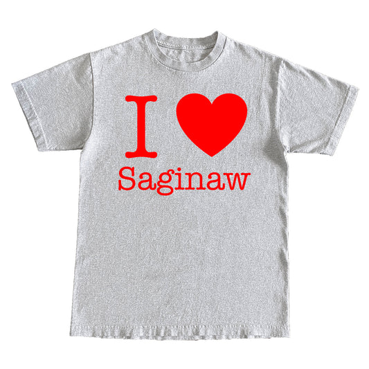 I Heart Saginaw Shirt - Grey