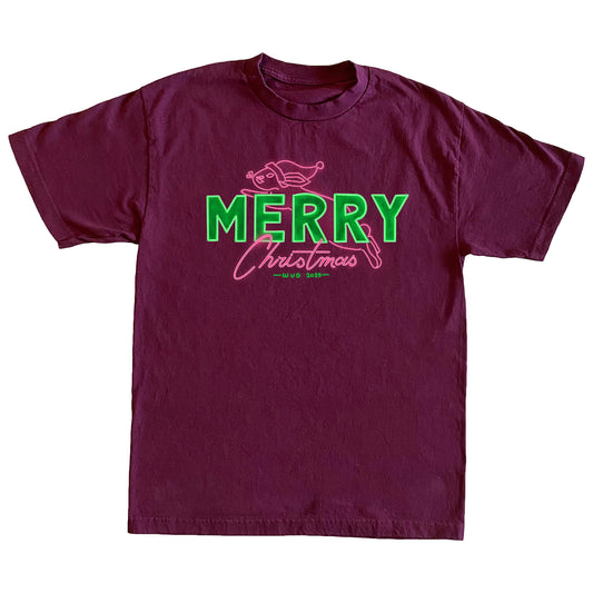 WUB MERRY CHRISTMAS 2025 SHIRT - MAROON