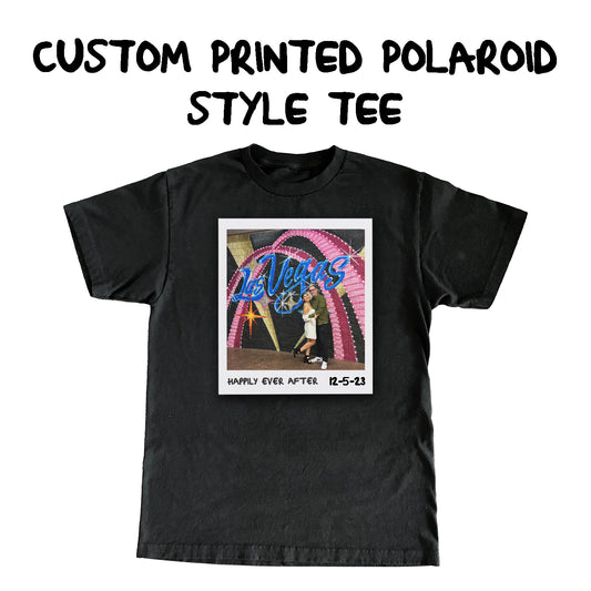 Custom Printed Polaroid Style Tee