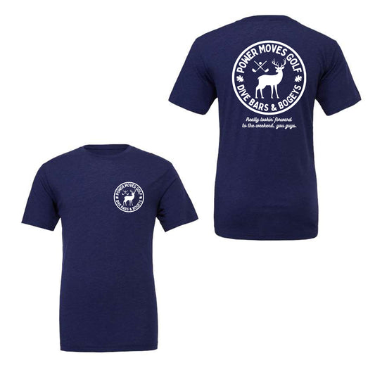 Power Moves Deer Shirt - Navy Heather