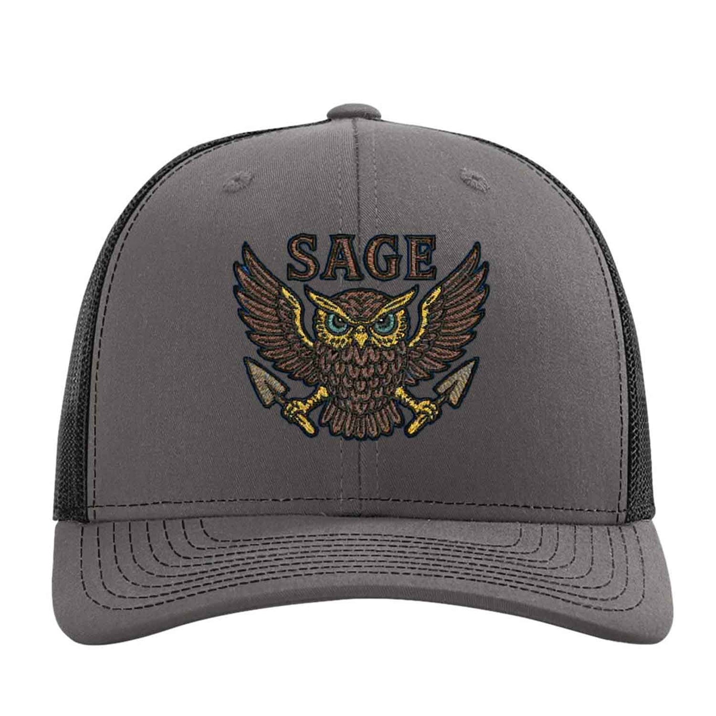John Sage Memorial Hat - Charcoal/ Black Trucker