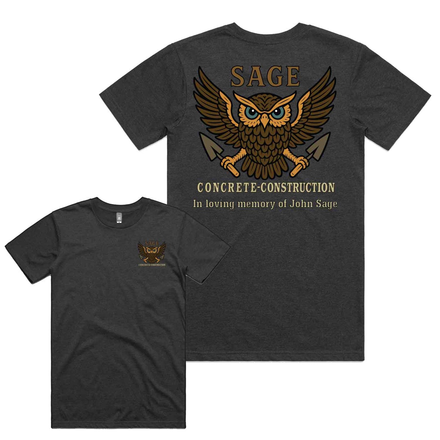 John Sage Memorial Shirt - CHARCOAL HEATHER GREY