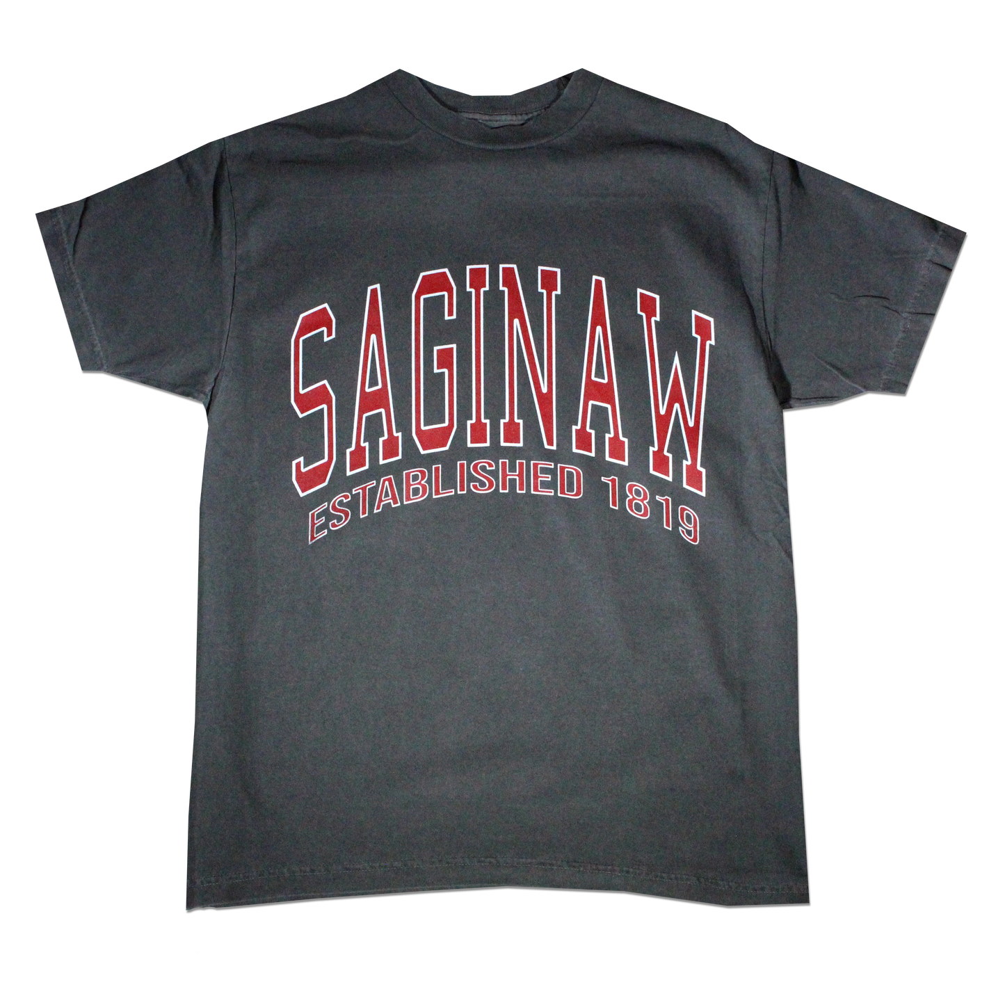 SAGINAW ESTABLISHED TEE - FADED BLACK