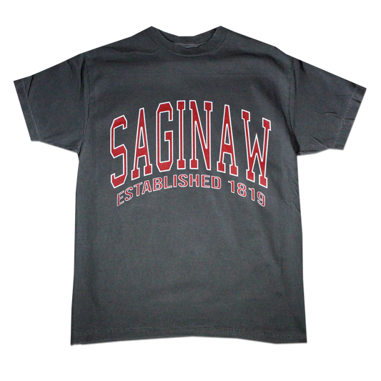 SAGINAW ESTABLISHED TEE - FADED BLACK
