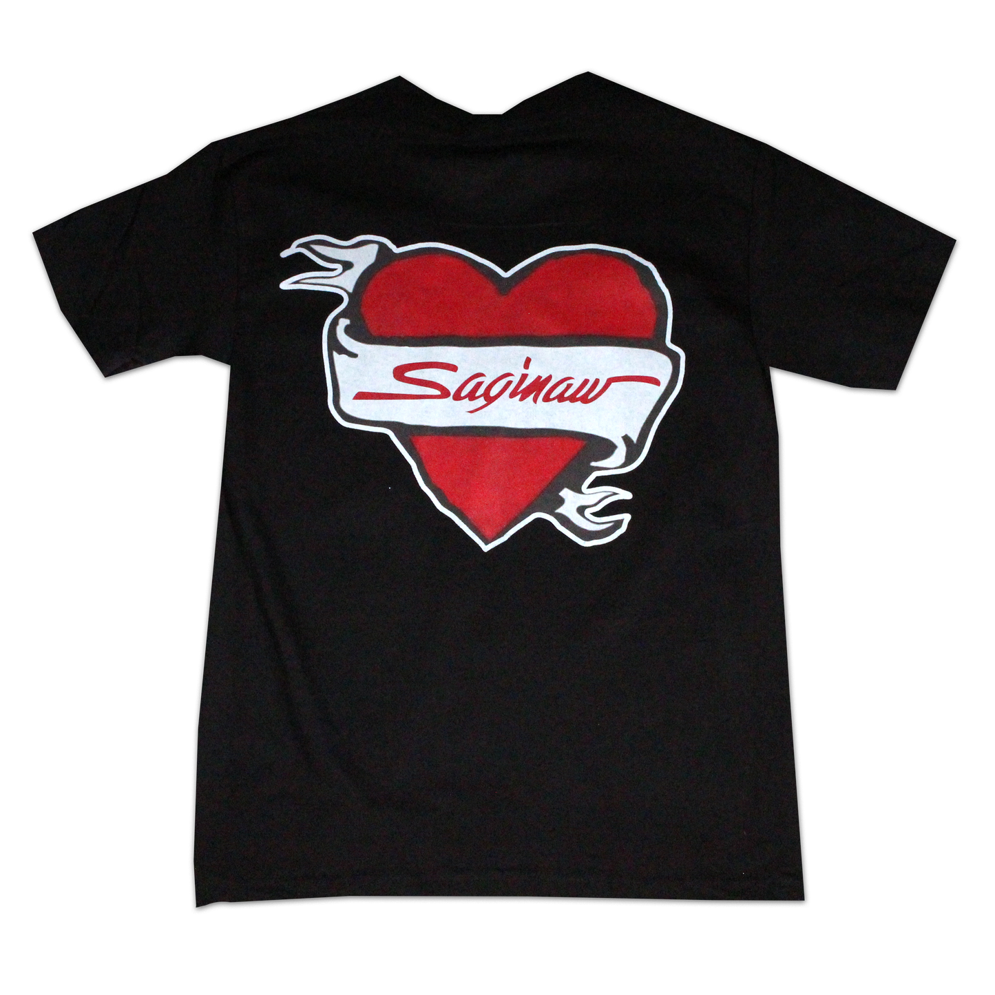 TRADITIONAL SAGINAW HEART TEE - BLACK