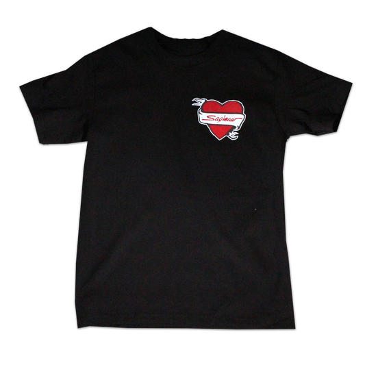 TRADITIONAL SAGINAW HEART TEE - BLACK