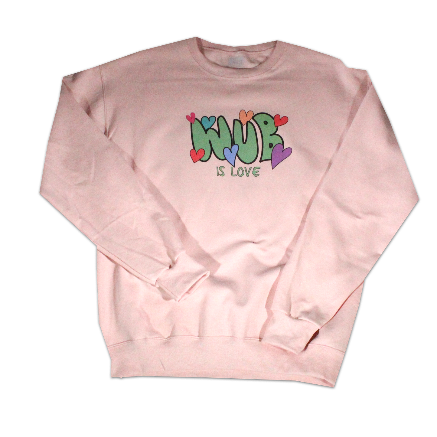WUB IS LOVE CREWNECK - BLUSH PINK