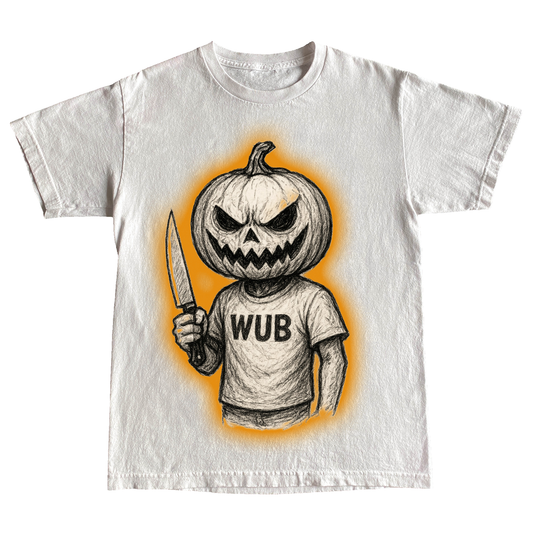 WUB HAUNTED PUMPKIN TEE- WHITE