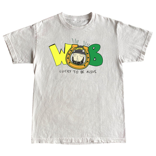 LUCKY TO BE ALIVE TEE - WHITE