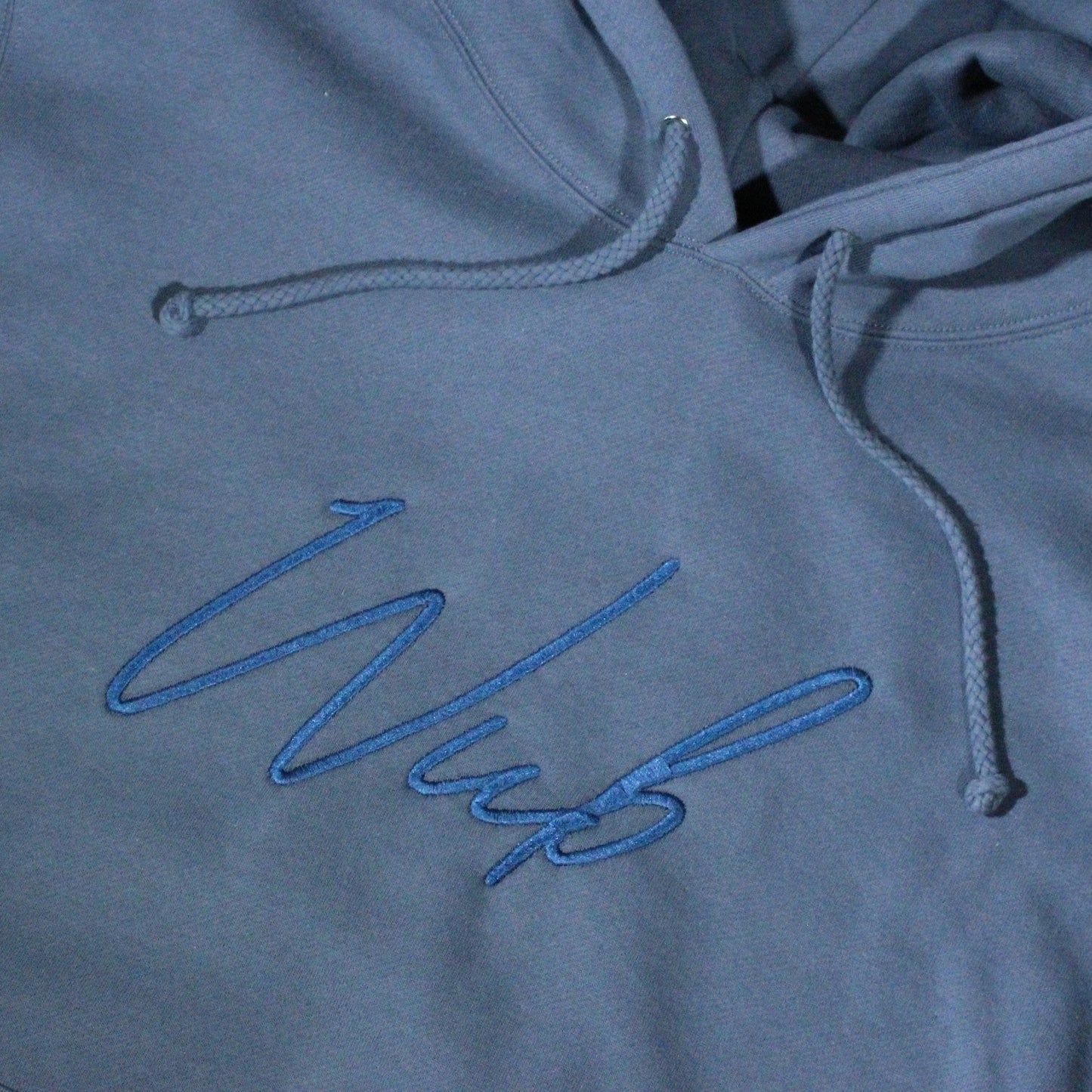 HEAVYWEIGHT SLATE BLUE SCRIPT HOODIE