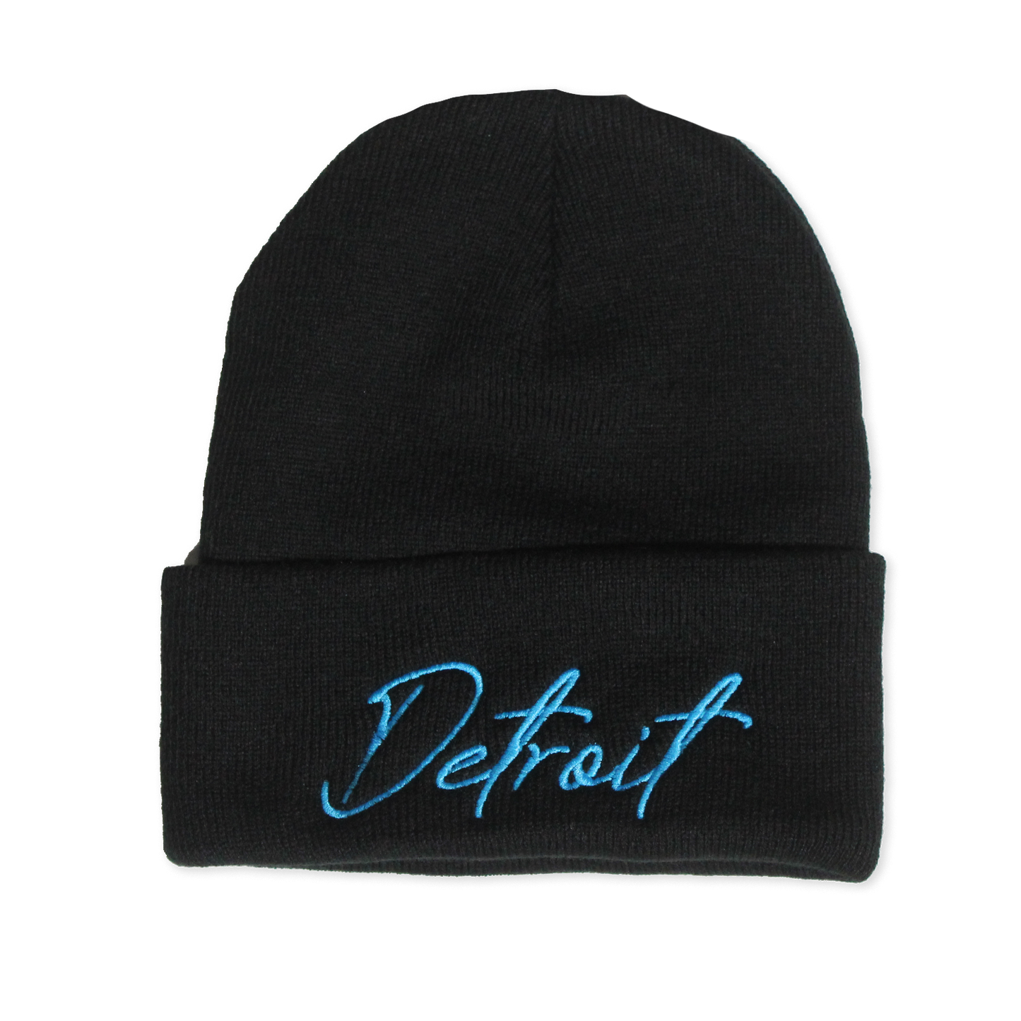Detroit Script Beanie - Black