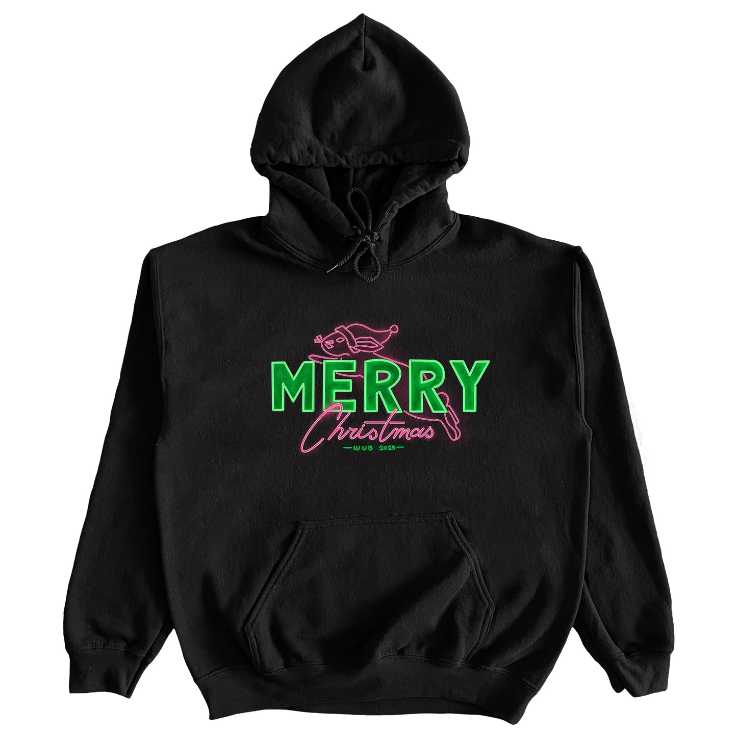 WUB MERRY CHRISTMAS 2025 HOODIE - BLACK