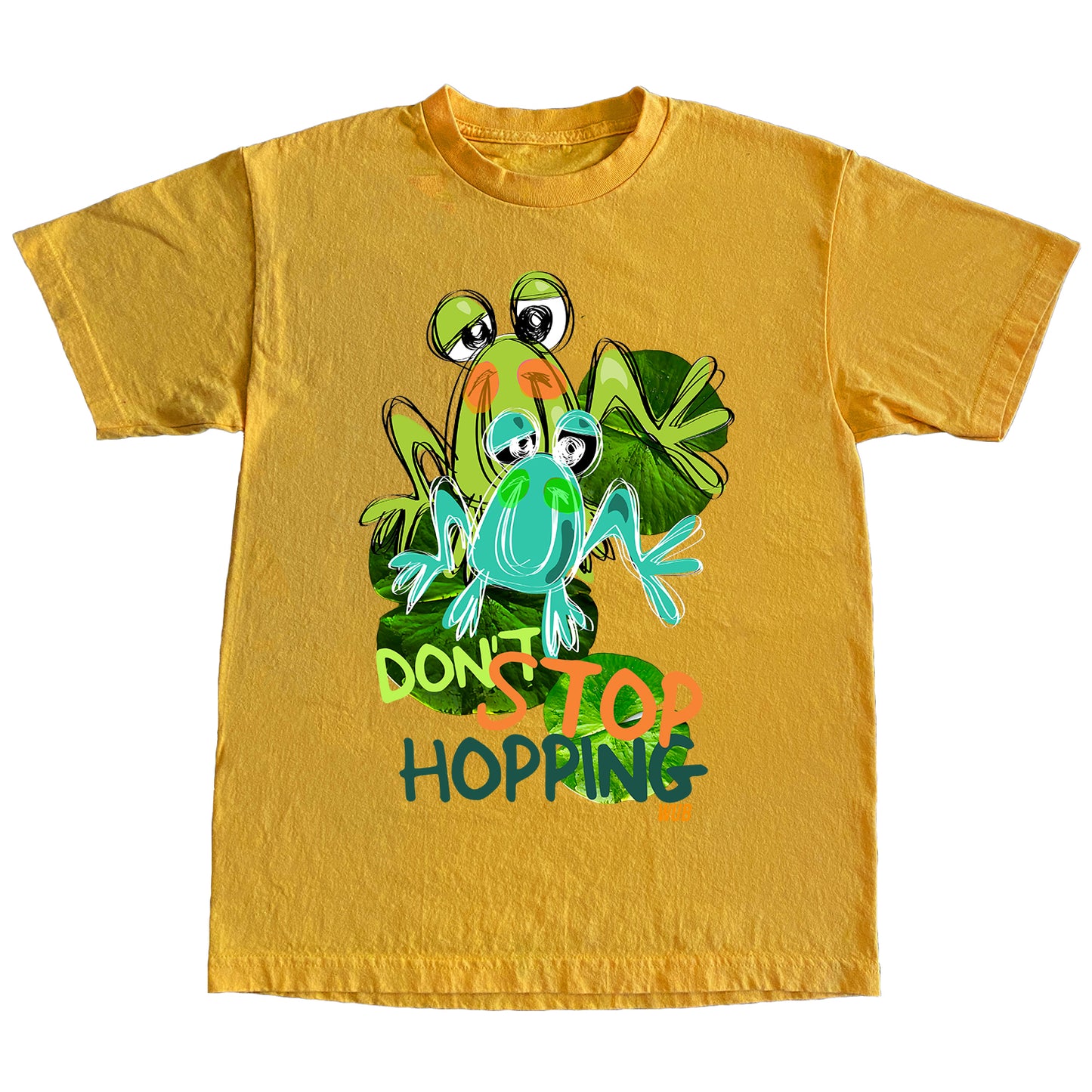 DONT STOP HOPPIN TEE - MUSTARD GOLD