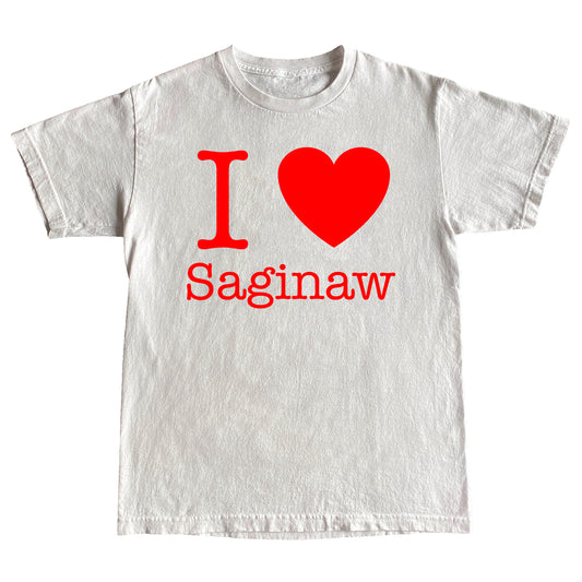 I Heart Saginaw Shirt - White