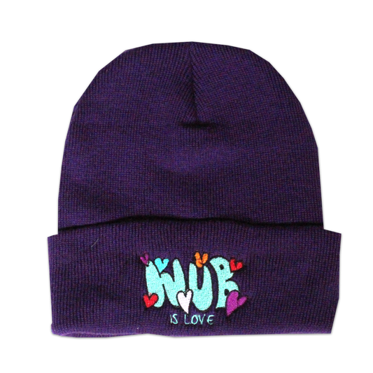 WUB IS LOVE BEANIE - PURPLE