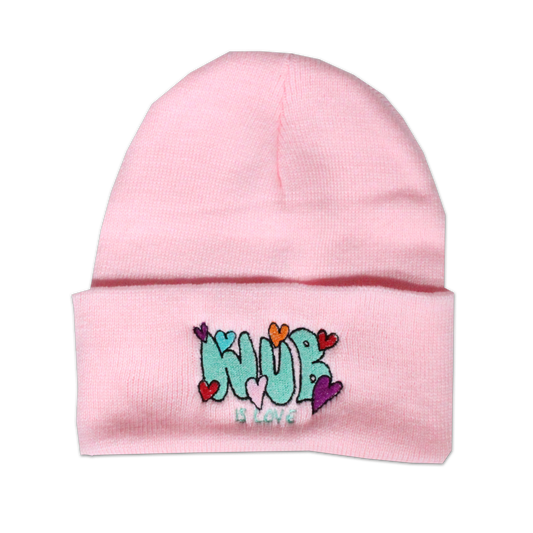 WUB IS LOVE BEANIE - LIGHT PINK