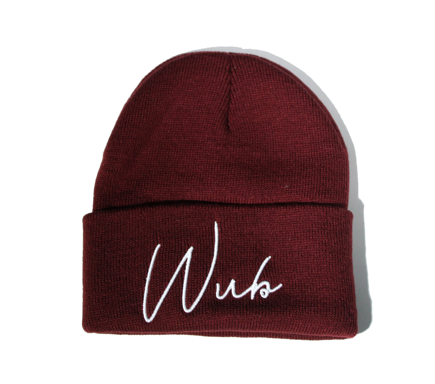 WUB 3d Script Beanie - Maroon