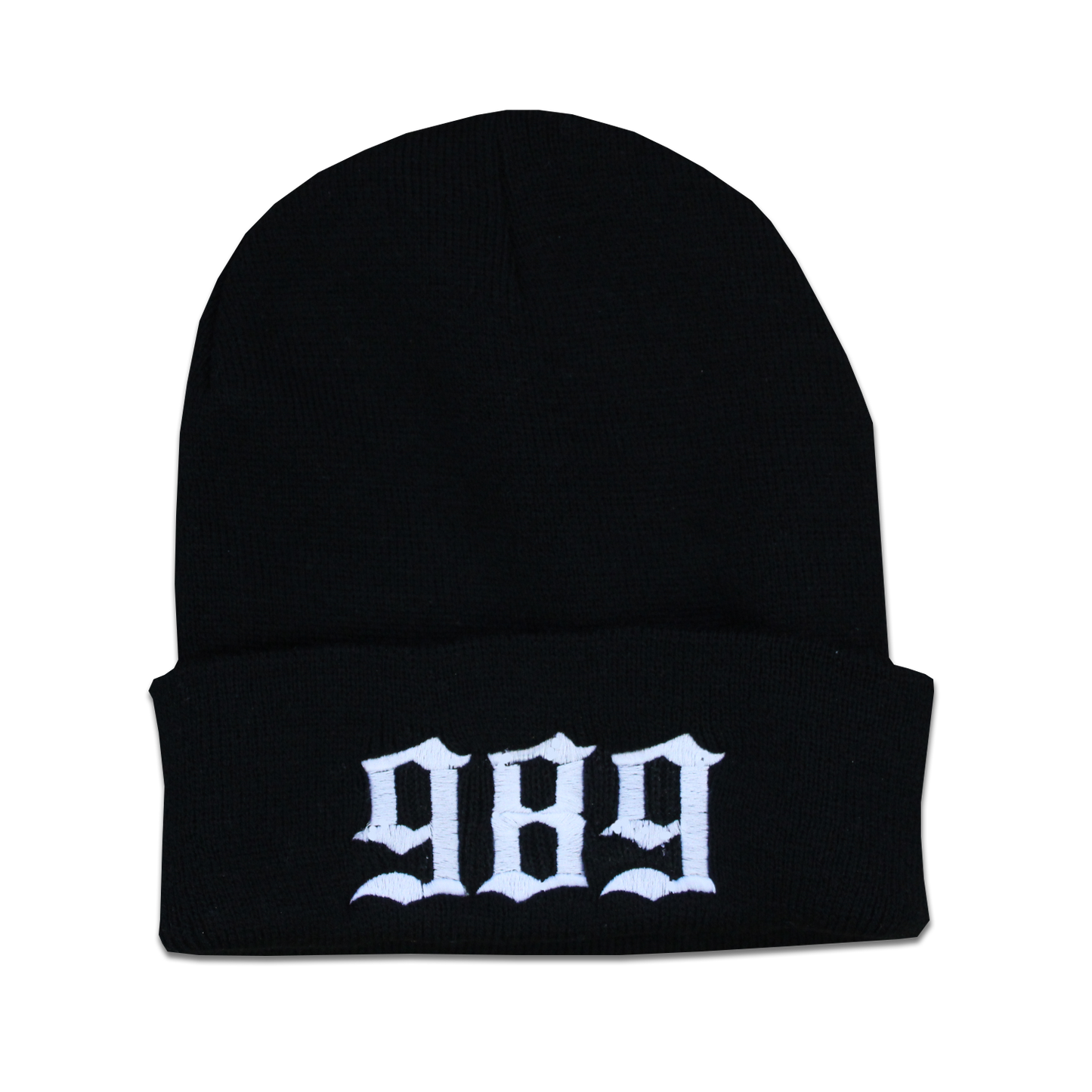 989 EMBROIDERED BEANIE - BLACK