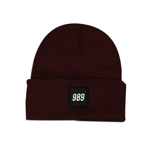 989 BEANIE - MAROON KNIT