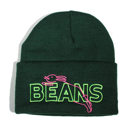 Neon Beans Beanie - Forrest Green