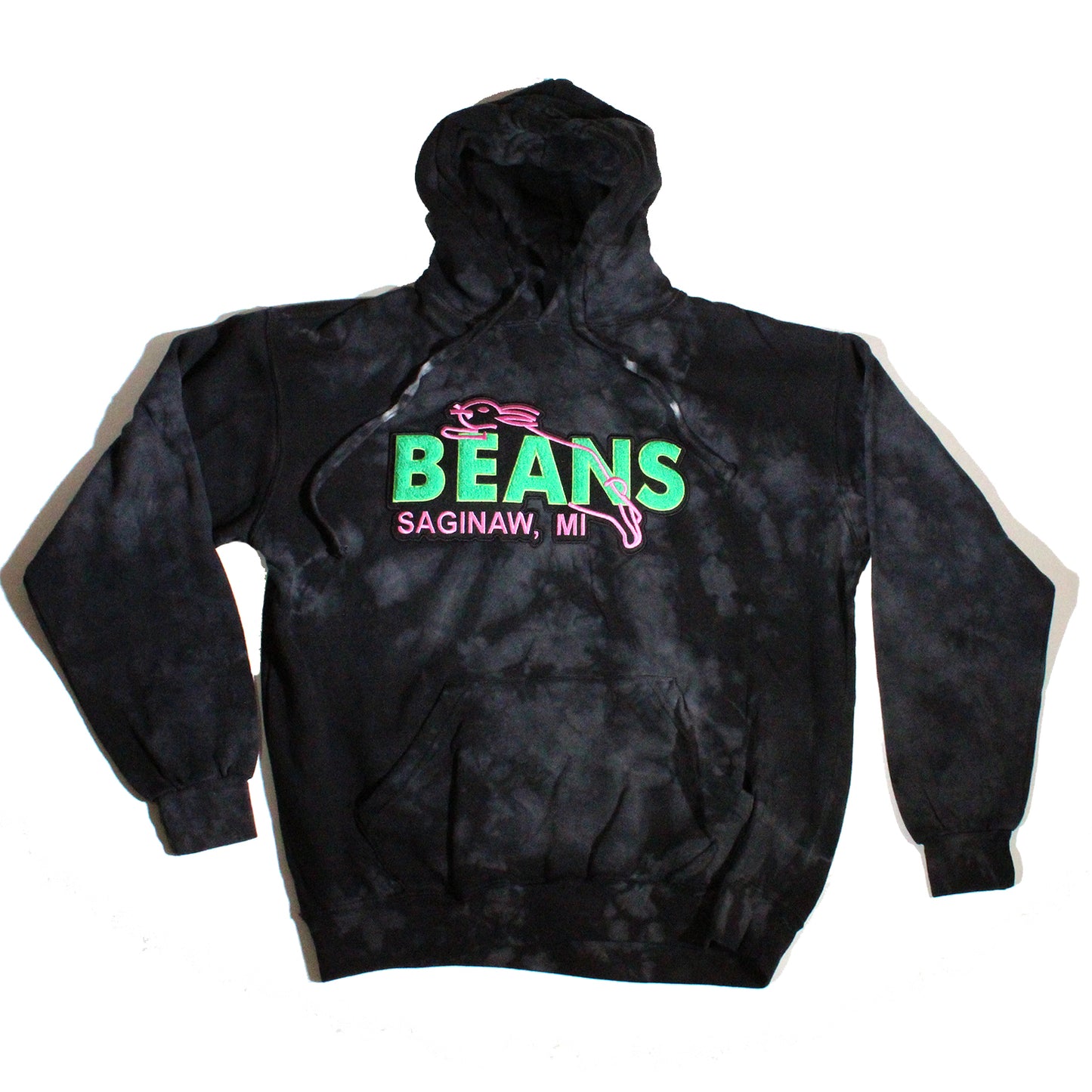 BEANS CHENILLE HOODIE - BLACK DYE
