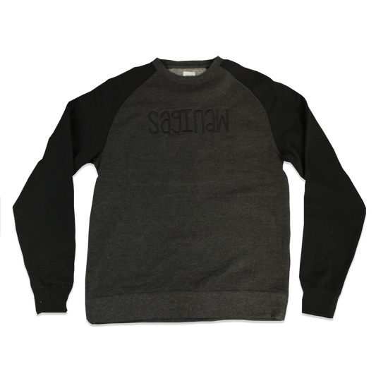EMBROIDERED "SAGINAW" RAGLAN CREWNECK