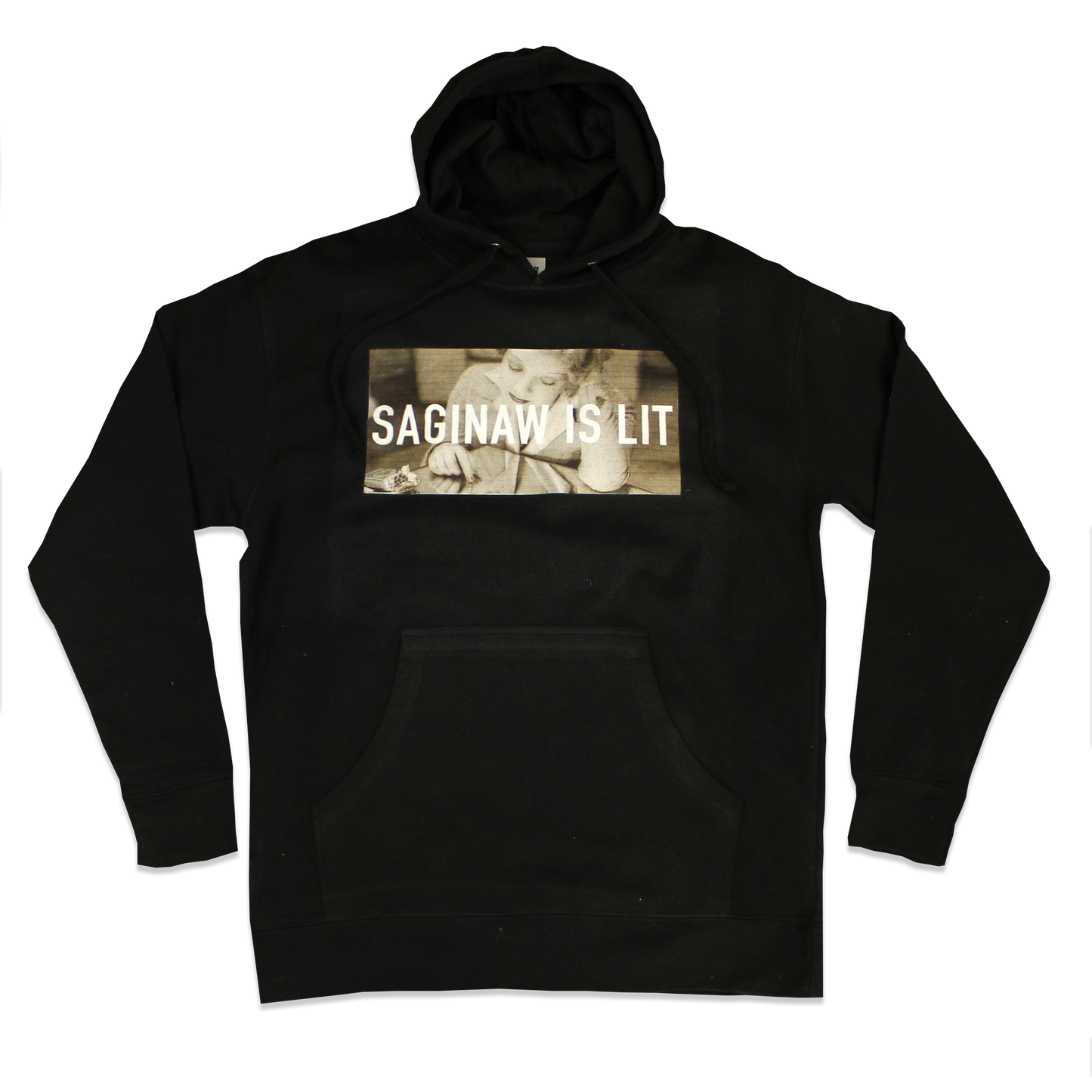 SAGINAW IS LIT HOODIE - BLACK