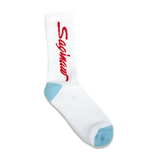 OG SAGINAW SOCK WHITE/ BLUE