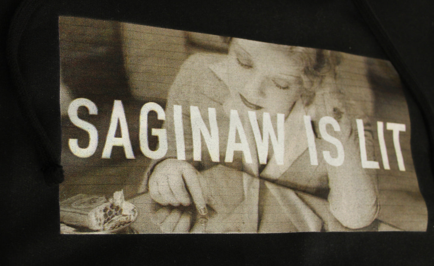 SAGINAW IS LIT HOODIE - BLACK