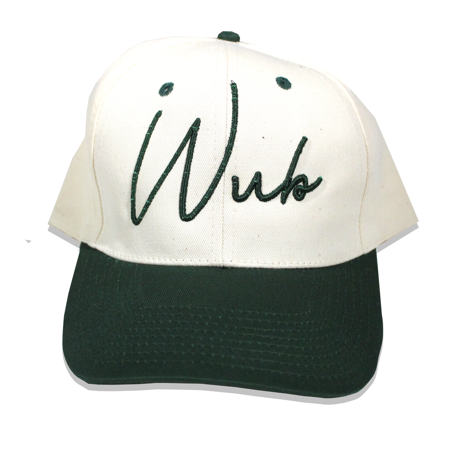 Vintage Puff Script Snapback - Green