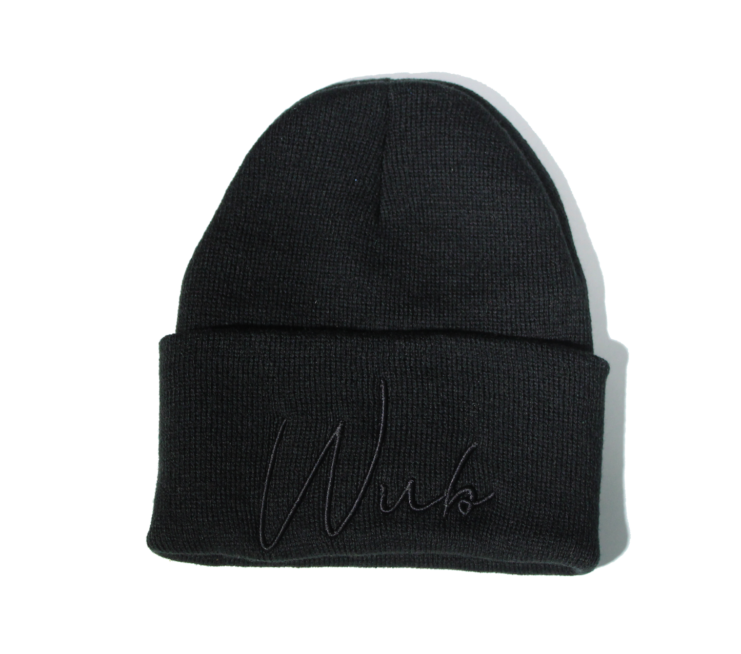 WUB 3d Script Beanie - Black