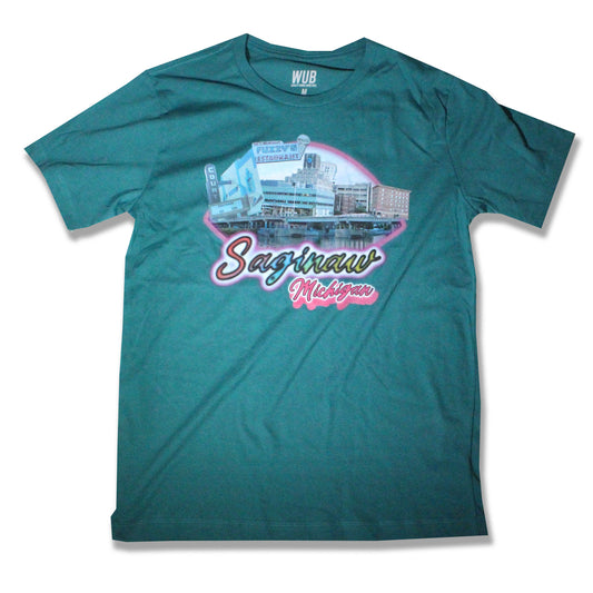 BIG TIME SAGINAW TEE - AQUA BLUE