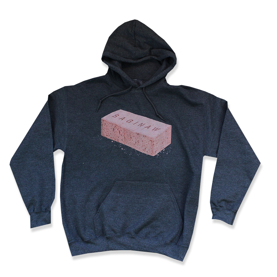 SAGINAW BRICK HOODIE - CHARCOAL GREY