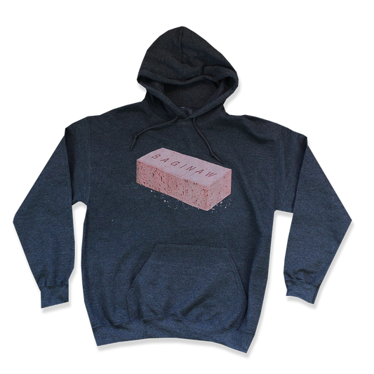 SAGINAW BRICK HOODIE - CHARCOAL GREY