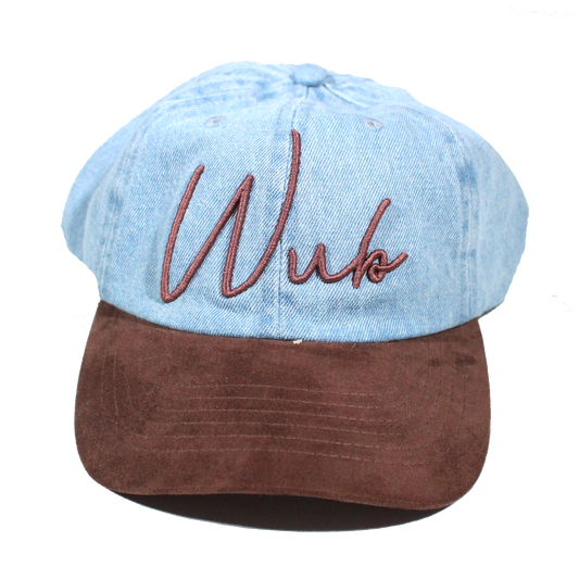 3d SCRIPT Denim/ Suede Hat