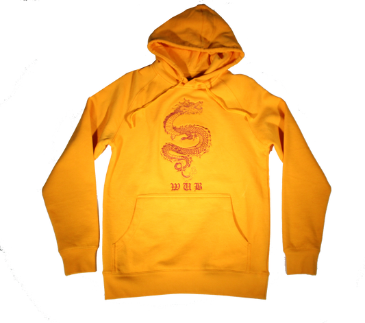 Dragon Embroidered Hoodie - GOLDEN YELLOW