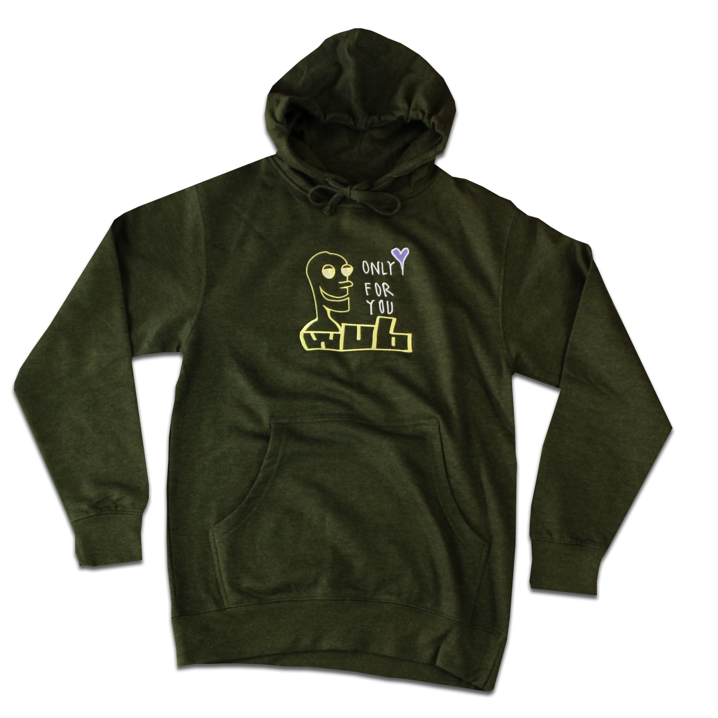 ONLY FOR YOU WUB HOODIE - HEATHER GREEN