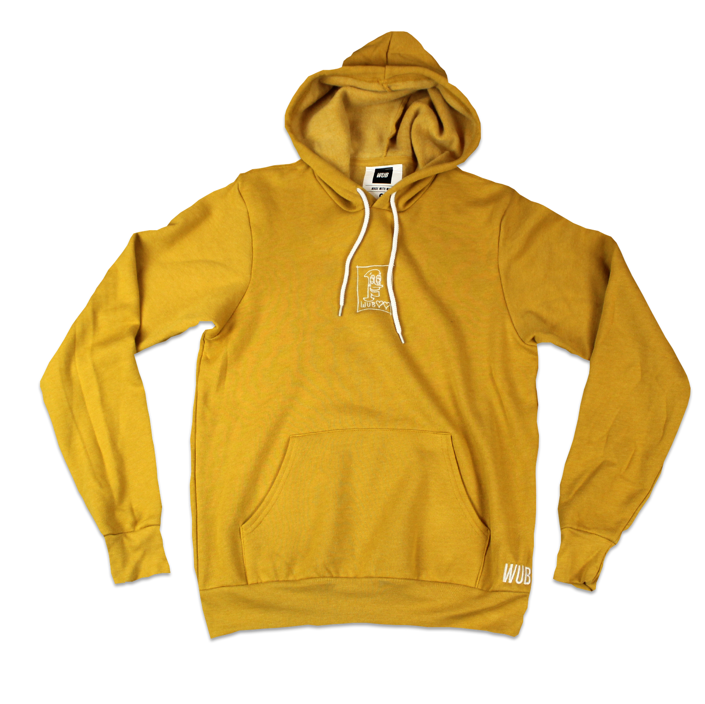 PETER HEARTS HOODIE - MUSTARD